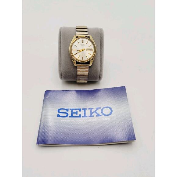 SEIKO Watch 7006-8007 Automatic Day Date Men's 1/40 10KT RGP Discontinued JAPAN - Picture 1 of 16